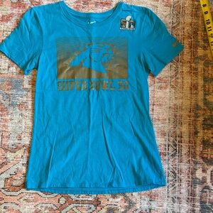 Nike Teal Carolina Panthers Super Bowl 50 T Shirt